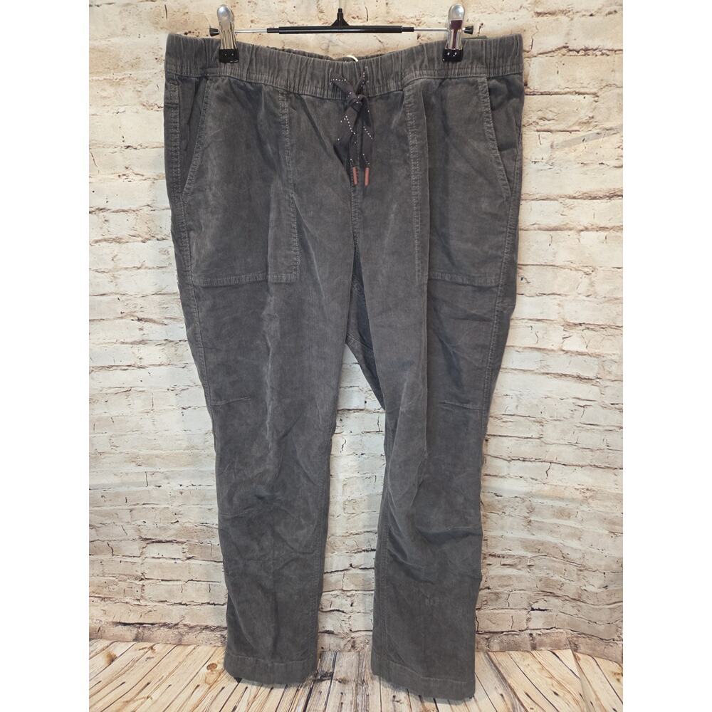 Alpine Design Womens Hike Pant Size Large Corduroy Dark Gray NWT Drawstring High